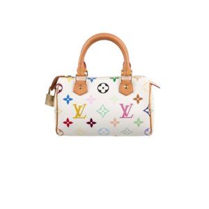 Louis Vuitton Speedy Multicolored Monogram Mini Hl. White Coated Canvas/Leather